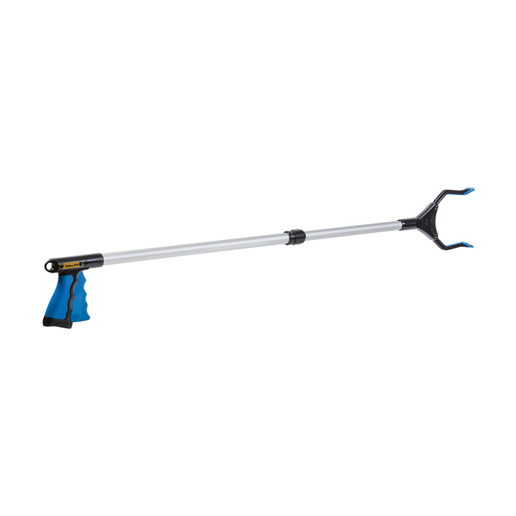 HealthSmart Adjustable Length Reacher Grabber with Rotating Jaw, Contour Grip