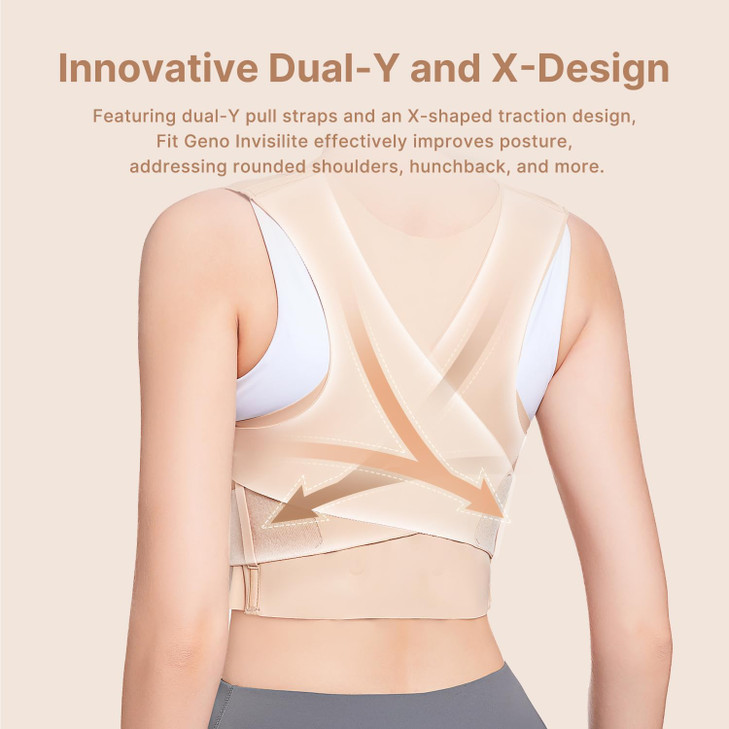 Fit Geno Posture Corrector for Women Invisilite: Invisible Lightweight Back