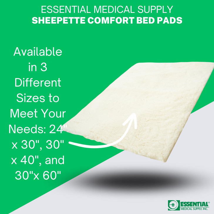 Essential Medical Supply Sheepette Synthetic Lambskin Bed and Furniture Pad