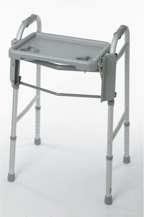 Medline Walker Flip Tray Table with 2 Cup Holders, Universal Tray for Standard