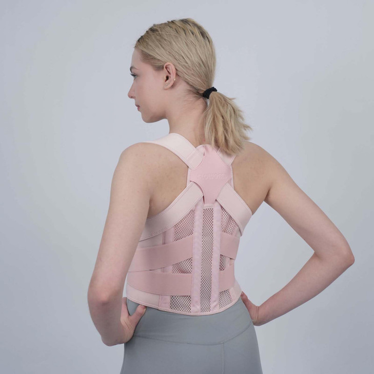 Sloworld Back Brace Adjustable Full Back Support for Upper and Lower Back Pain