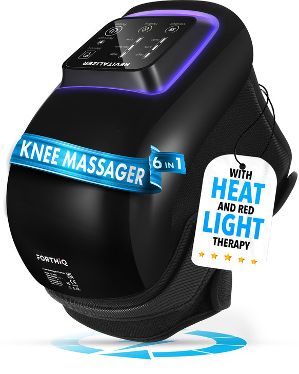 FORTHiQ Knee Massager Pro+ with Heat, Red Light and Vibration, 6-in-1