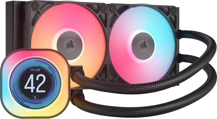 CORSAIR iCUE Link Titan 240 RX LCD Liquid CPU Cooler - 240mm AIO