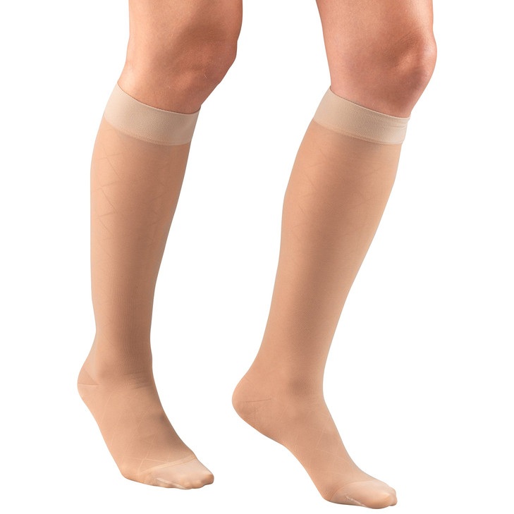 Truform Sheer Compression Stockings, 15-20 mmHg, Women's Knee High Length
