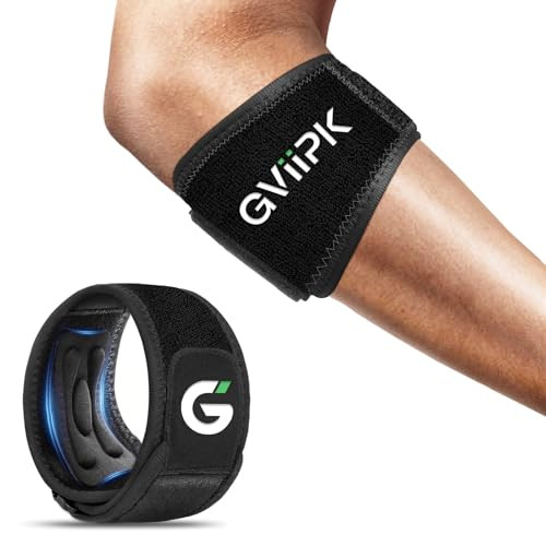 Gviipk Tennis Elbow for Men Women, Adjustable Elbow Strap for Tendonitis