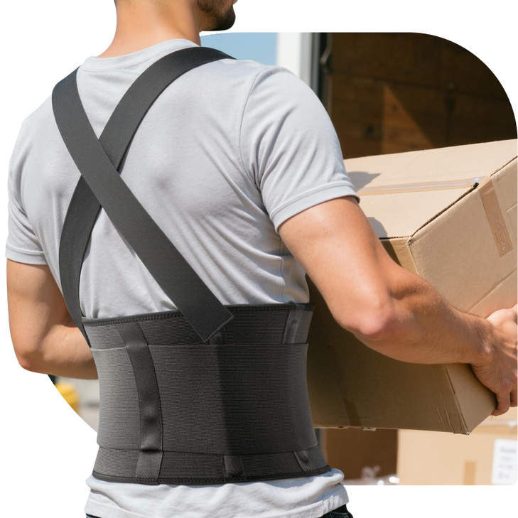 SOLOEVER Work Back Brace for Men & Women, Adjustable Lower Back Support Belt