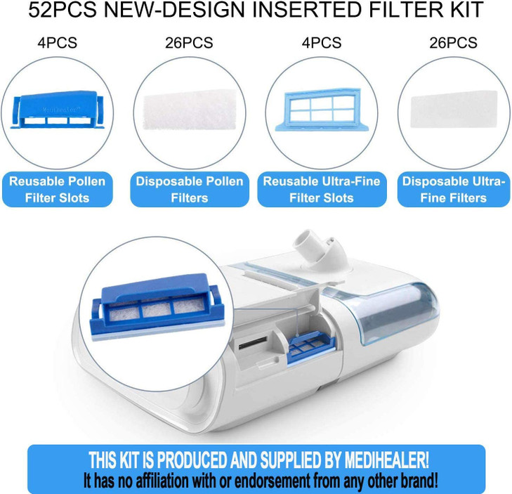 Medihealer Filters 52 Packs Compatible with Dreamstation:4 Assembled Filters+22