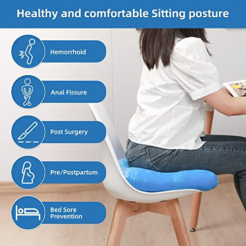 wefaner Donut Pillow Tailbone Pain Relief Cushion Bed Sores,Butt Donut Pillow