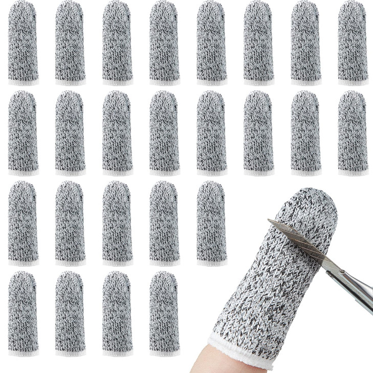 Honoson 60 Pieces Cut Resistant Finger Cots Gel Finger Guards Protectors