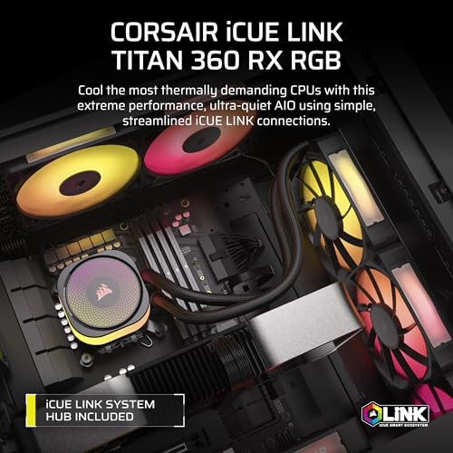 CORSAIR iCUE Link Titan 360 RX RGB Liquid CPU Cooler - 360mm AIO