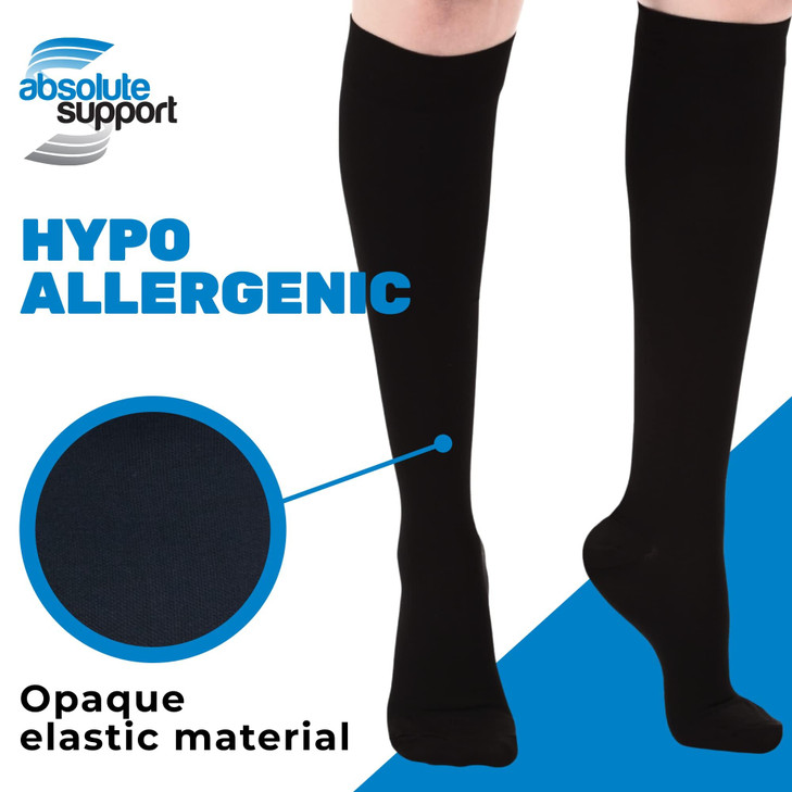 Made in USA - Compression Support Knee High for Women and Men 30-40mmHg