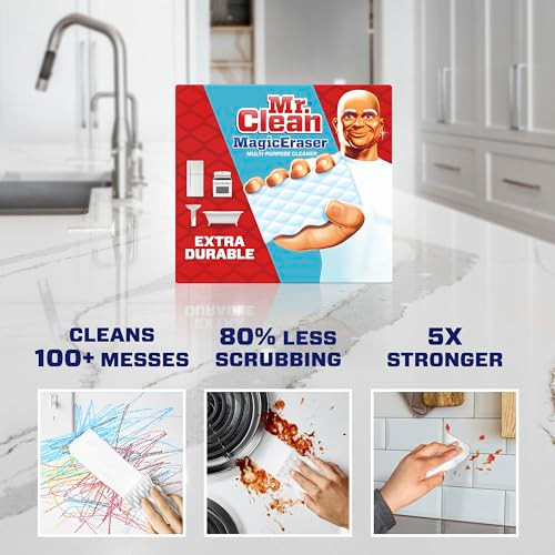 Mr. Clean Magic Eraser Sponge, All Purpose Cleaner, Cleaning Scrubber, Wall