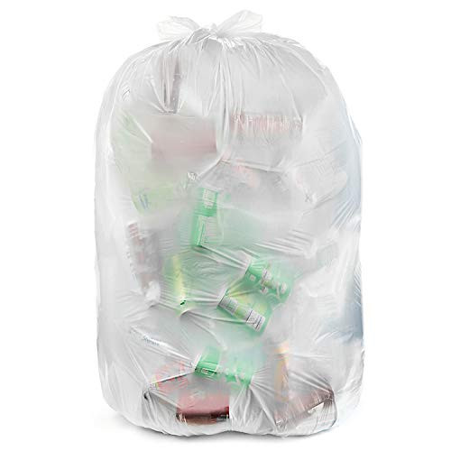 Aluf Plastics 7-10 Gallon Clear Trash Bags - (Huge 500 Pack)