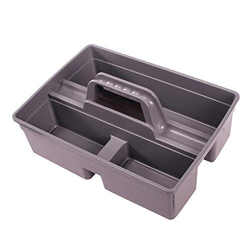 Jiaan Plastic Storage Tray Tote- Versatile Multiuse Caddy with Attached Portable