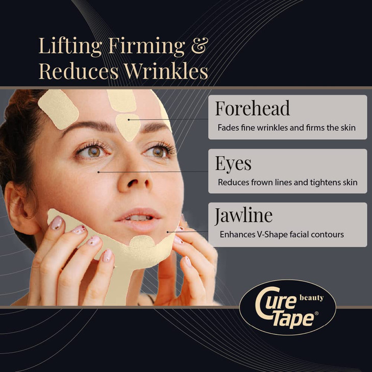 CureTape Beauty Kinesiology Tape - Anti-Wrinkle Face Tape
