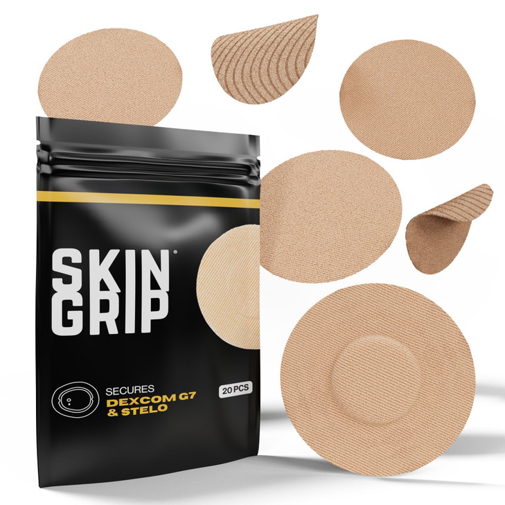 Skin Grip Adhesive Patches Compatible with Dexcom G7 & Stelo CGM