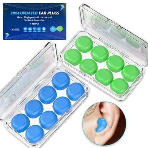 Silicone Ear Plugs for Sleeping Swimming,Reusable Moldable Noise Cancelling