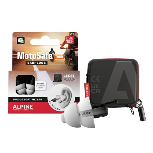 ALPINE HEARING PROTECTION MotoSafe Tour Reusable Ear Plugs