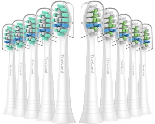 TravLand Replacement Toothbrush Heads Compatible with Philips Sonicare Replacement Heads, Electric Replacement Brush Head Compatible with Phillips So