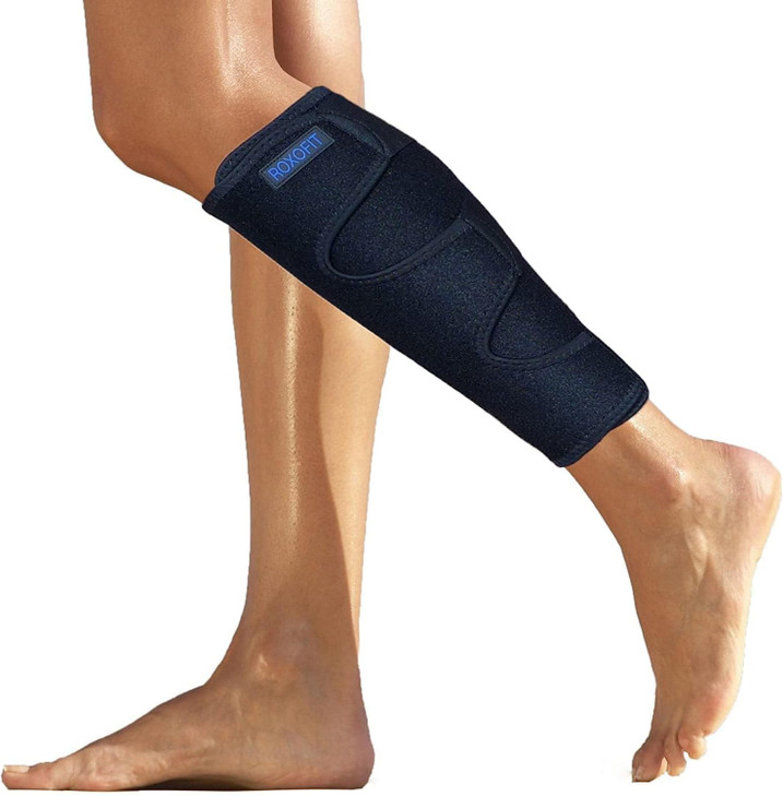ROXOFIT Torn Calf Muscle Brace Strain Wrap for Calf Tear, Shin Splint Pain