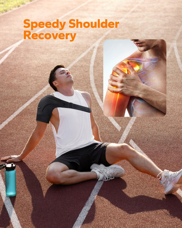 Komoko Shoulder Brace, Rotator Cuff Support Brace and Arm Sling for Pain Relief
