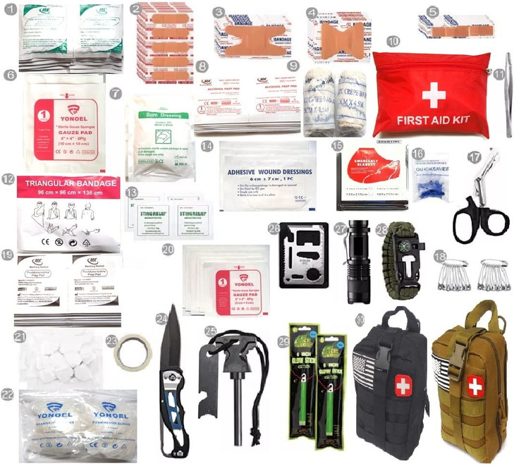 Galaxy 251 Pcs First Aid Kits for Survival Emergency Trauma Military Combat