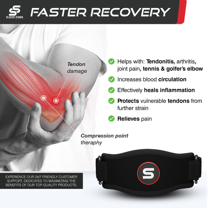 Sleeve Stars Tennis Elbow Brace for Women