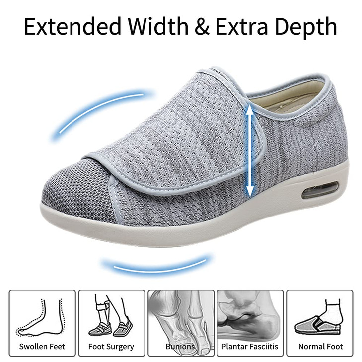 Men's Diabetic Shoes Extra Wide Width Easy On & Off Walking Sneakers with Air