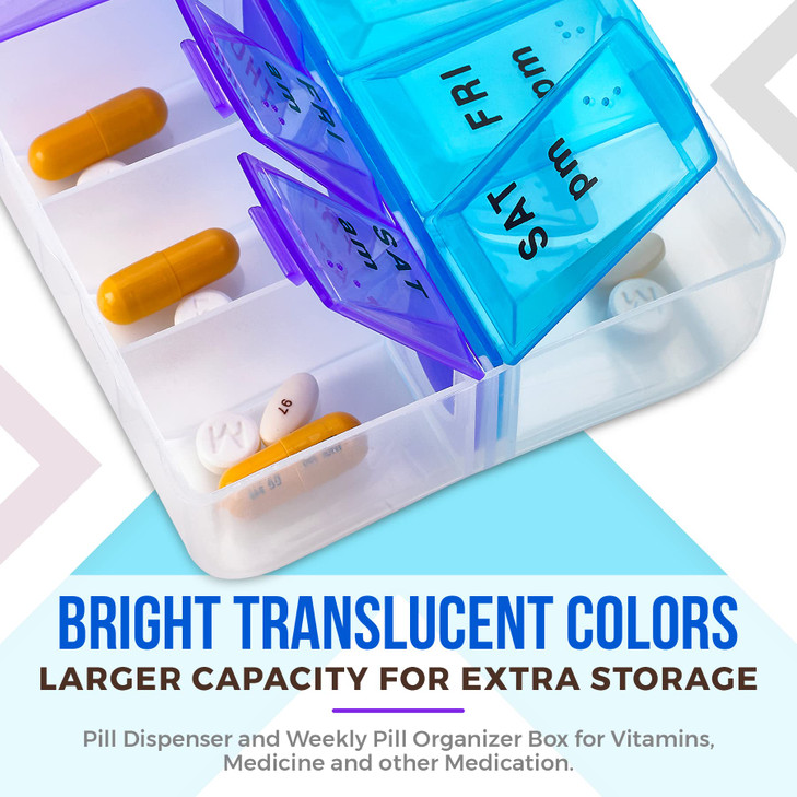 Weekly Pill Organizer - 7 Day AM/PM Twice a Day