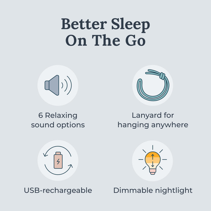 Yogasleep Travel Mini Portable White Noise Sound Machine, 6 Soothing Sounds