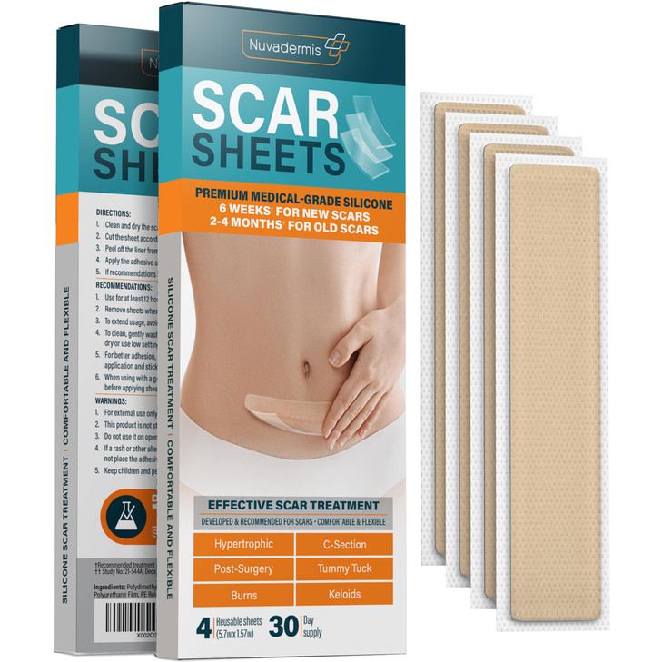 NUVADERMIS Silicone Scar Sheets