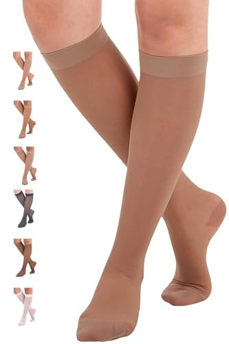 ABSOLUTE SUPPORT Sheer Compression Socks for Women 15-20 mmHg
