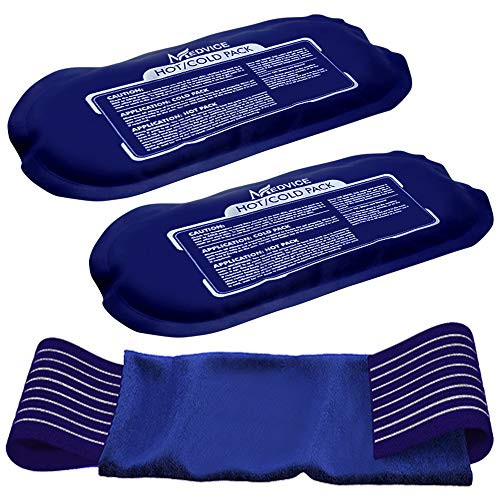 Reusable Hot and Cold Ice Packs for Injuries (3-Piece Set), Joint Pain, Muscle
