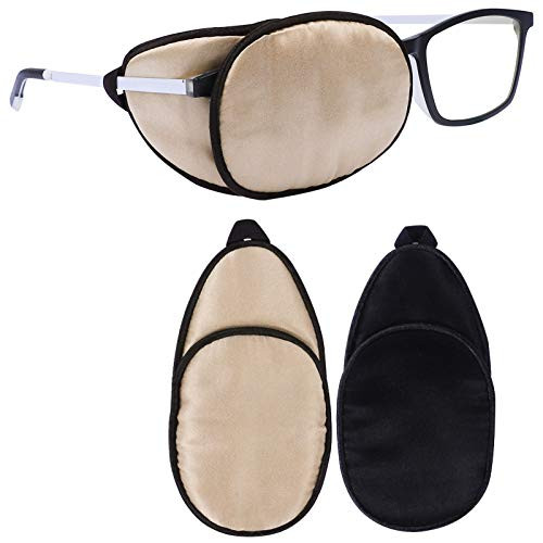 eZAKKA Eye Patches for Adults, Eye Patch for Glasses Silk Patch for Lazy Eye