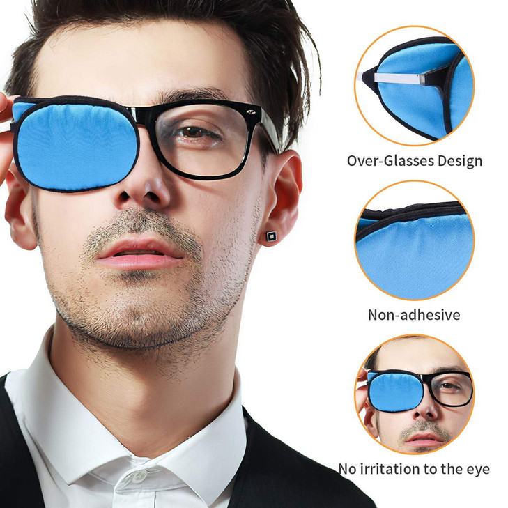 eZAKKA Eye Patches for Adults, Eye Patch for Glasses Silk Patch for Lazy Eye