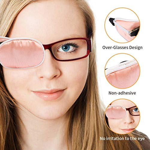 eZAKKA Eye Patches for Adults, Eye Patch Medical for Glasses, Silk Medical