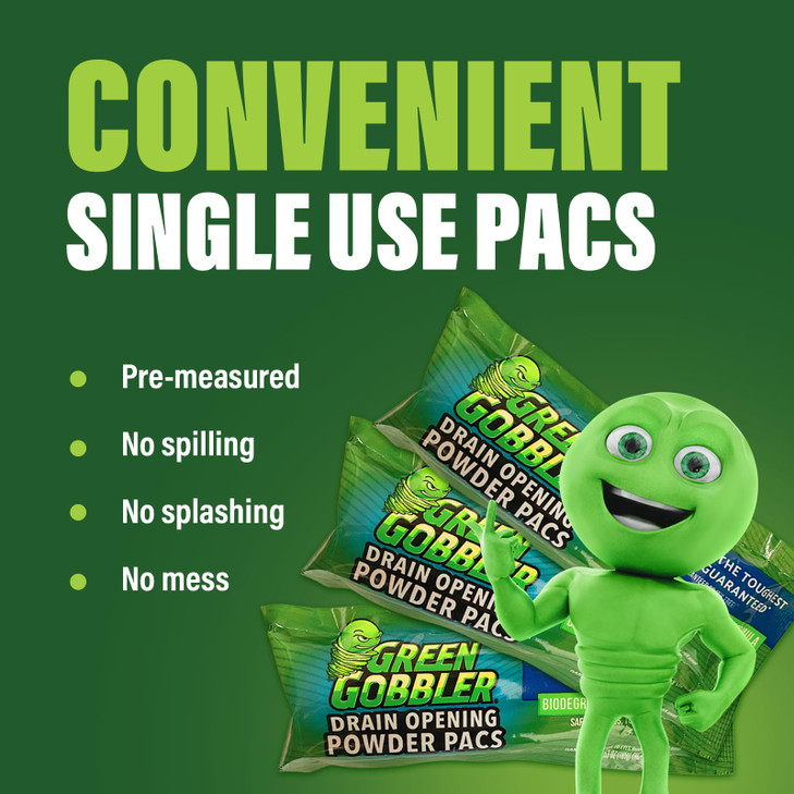 Green Gobbler DRAIN OPENER PACS - Hair Clog Remover
