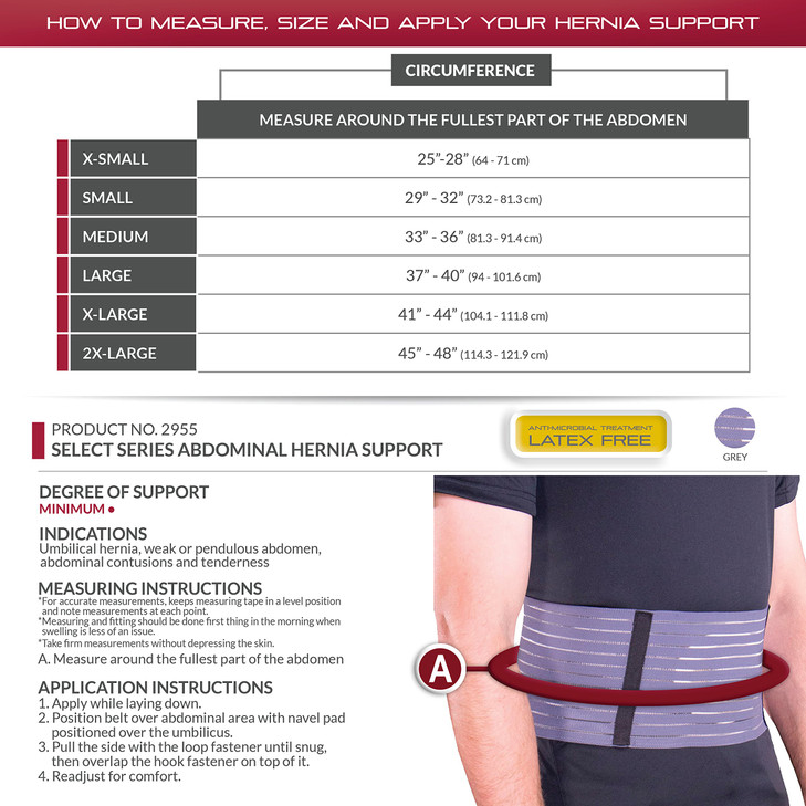 OTC Hernia Belt, Abdominal Umbilical Treatment, Select Series, Medium