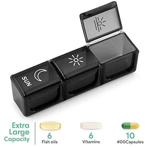 BUG HULL Weekly Pill Organizer 3X a Day, Daily 7 Day Pill Box 3 Times a Day