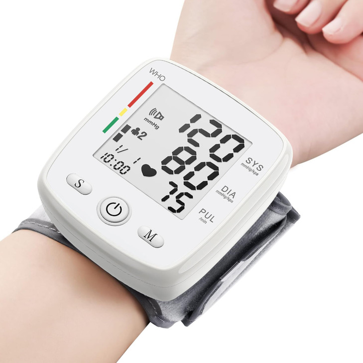 Blood Pressure Monitor Digital Wrist BP Machine Automatic BP Cuff with 2 Users