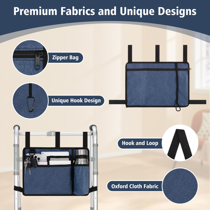 supregear Accessories Bag for Walker, Wheelchair, Rollator