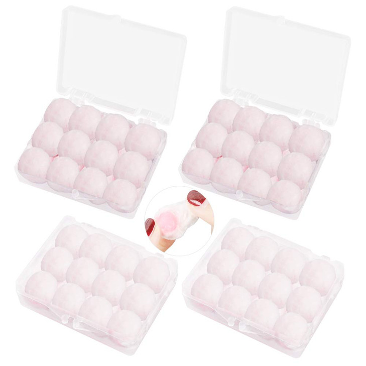 24 Pair Wax Ear Plugs for Sleeping Noise Cancelling Reusable Wax Earplugs Cotton