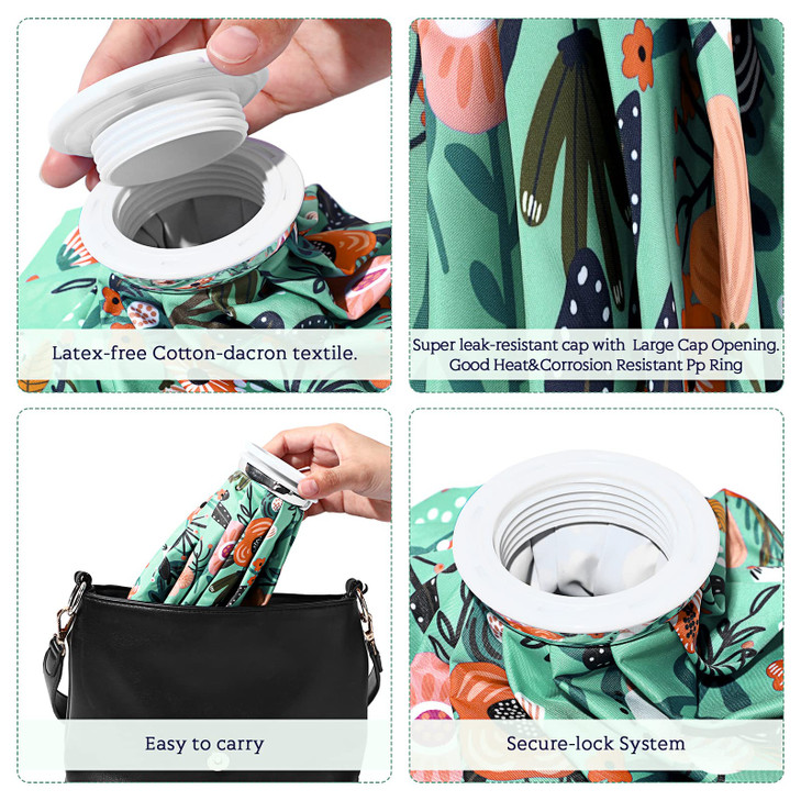 Nuanchu 3 Pieces Ice Bags for Injuries Reusable Ice Pack Hot Cold Water Bag 6