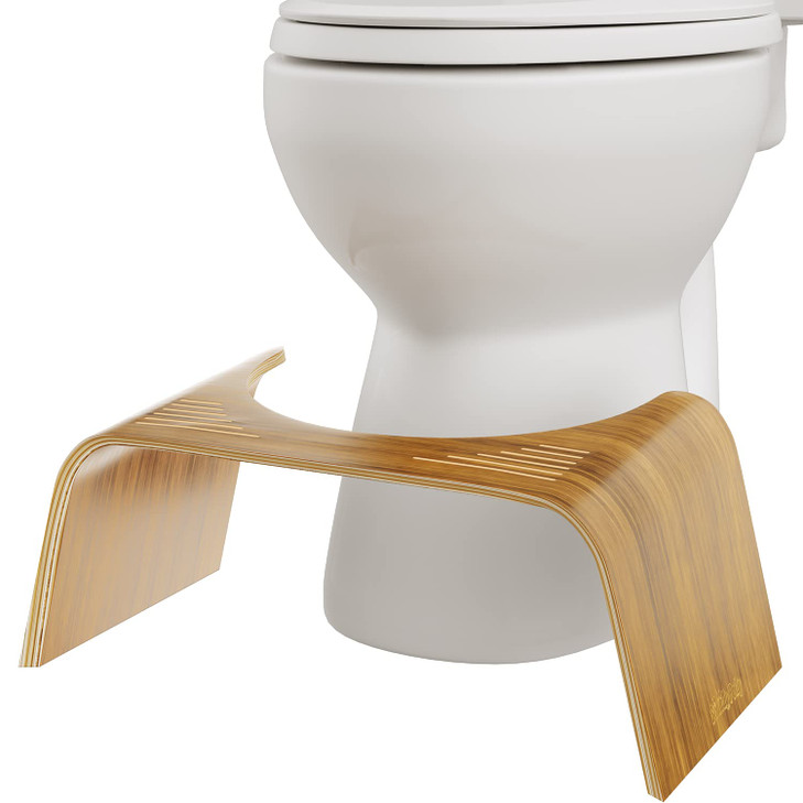 Squatty Potty Slim Teak Toilet Stool - 7-inch Height