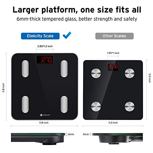 Etekcity Smart Scale for Body Weight, Digital Bathroom Weighing Machine Fat