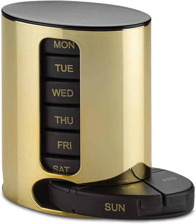 Daily Pill Organizer - (4 Times a Day) Stackable Medication Reminder