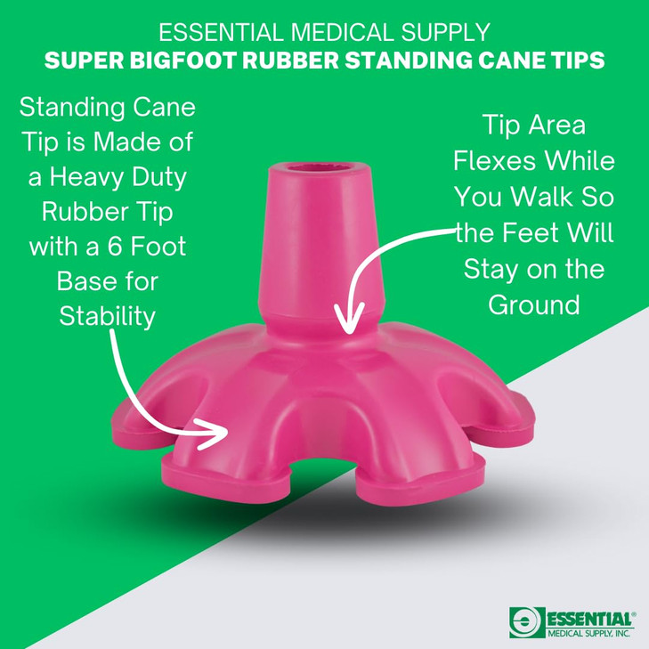 Essential Medical Supply Super Big Foot Self Standing Replacement Cane Tip