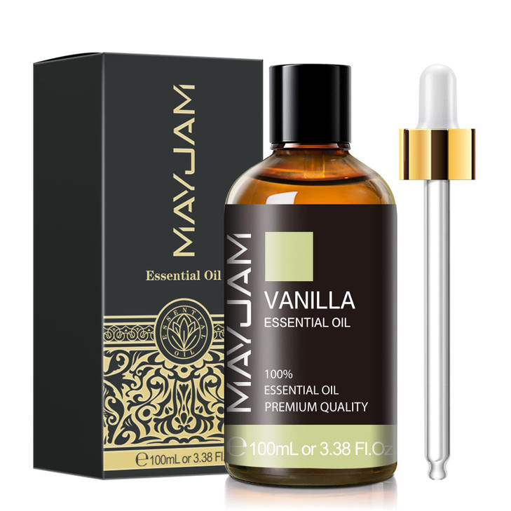 Vanilla Essential Oil 100ml, MAYJAM Premium Essential Oils for Aromatherapy