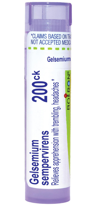 Boiron Gelsemium Sempervirens 200Ck for Apprehension with Trembling & Headachess