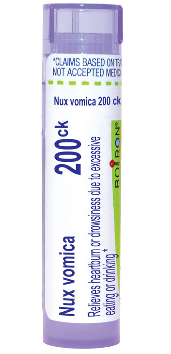 Boiron Nux Vomica 200Ck for Heartburn or Drowsiness Due to Excessive Eating or